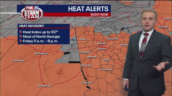 FOX 5 Weekend Weather: Heat Advisory in effect Friday